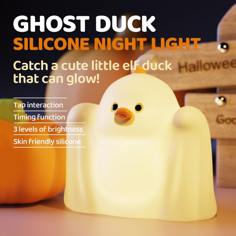 Avolend LED Duck Night Light placed as cozy bedroom decor