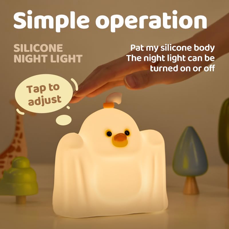 Avolend LED Duck Night Light supports breastfeeding with soft light