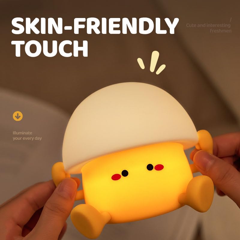 Avolend LED Egg Night Light 1200mAh battery enables wireless bedside use.