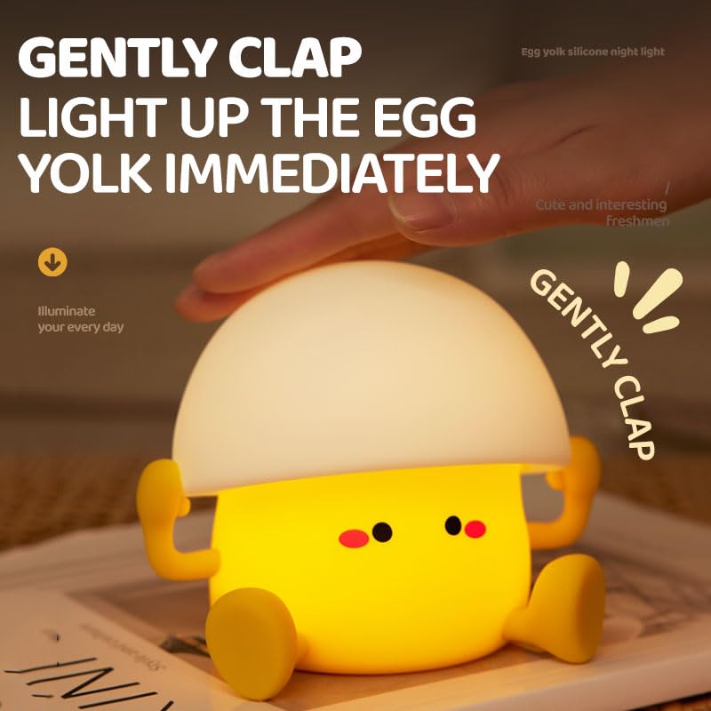 Avolend LED Egg Night Light bedside-use is compact and portable for night tasks.