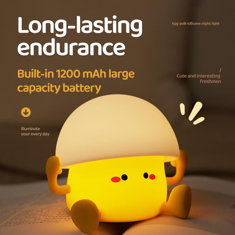 Avolend LED Egg Night Light features a silicone-soft surface safe for touch.