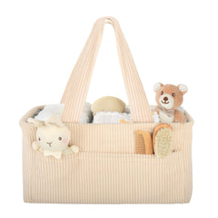 Avomosk diaper caddy with large capacity for diapers and wipes, ideal for nurseries.