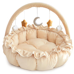 Avrsol Baby Play Gym front view beige promotes safe, engaging newborn play