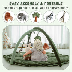Avrsol Baby Play Gym toy-details show bright colors and textures.