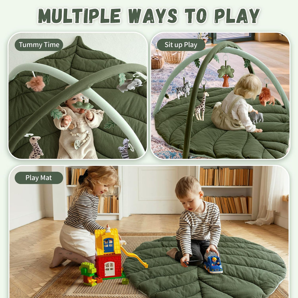 Avrsol Baby Play Gym tummy-time-area supports motor skills on soft mat.