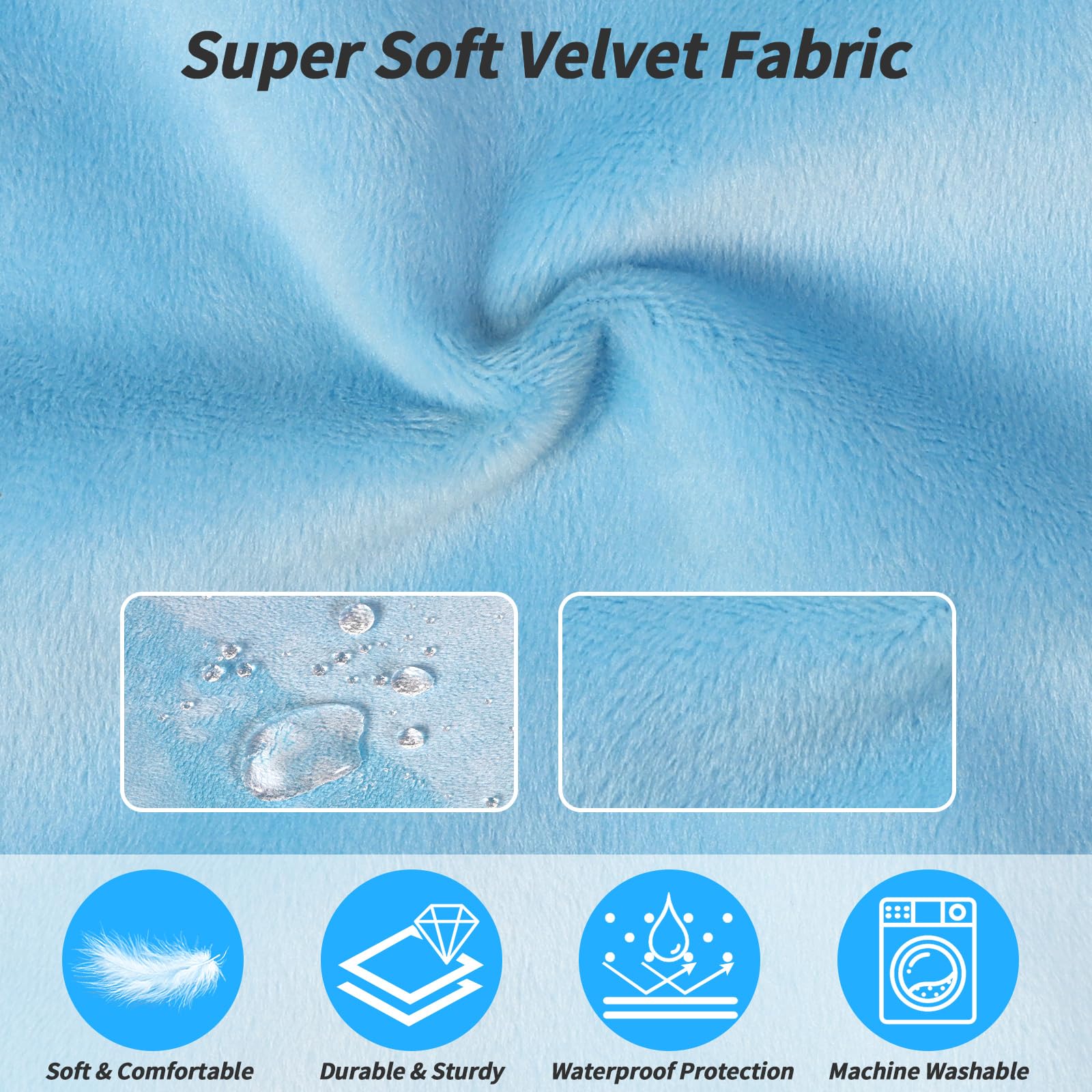 AWAHITAWA Toddler Airplane Bed velvet fabric closeup highlights soft breathable surface