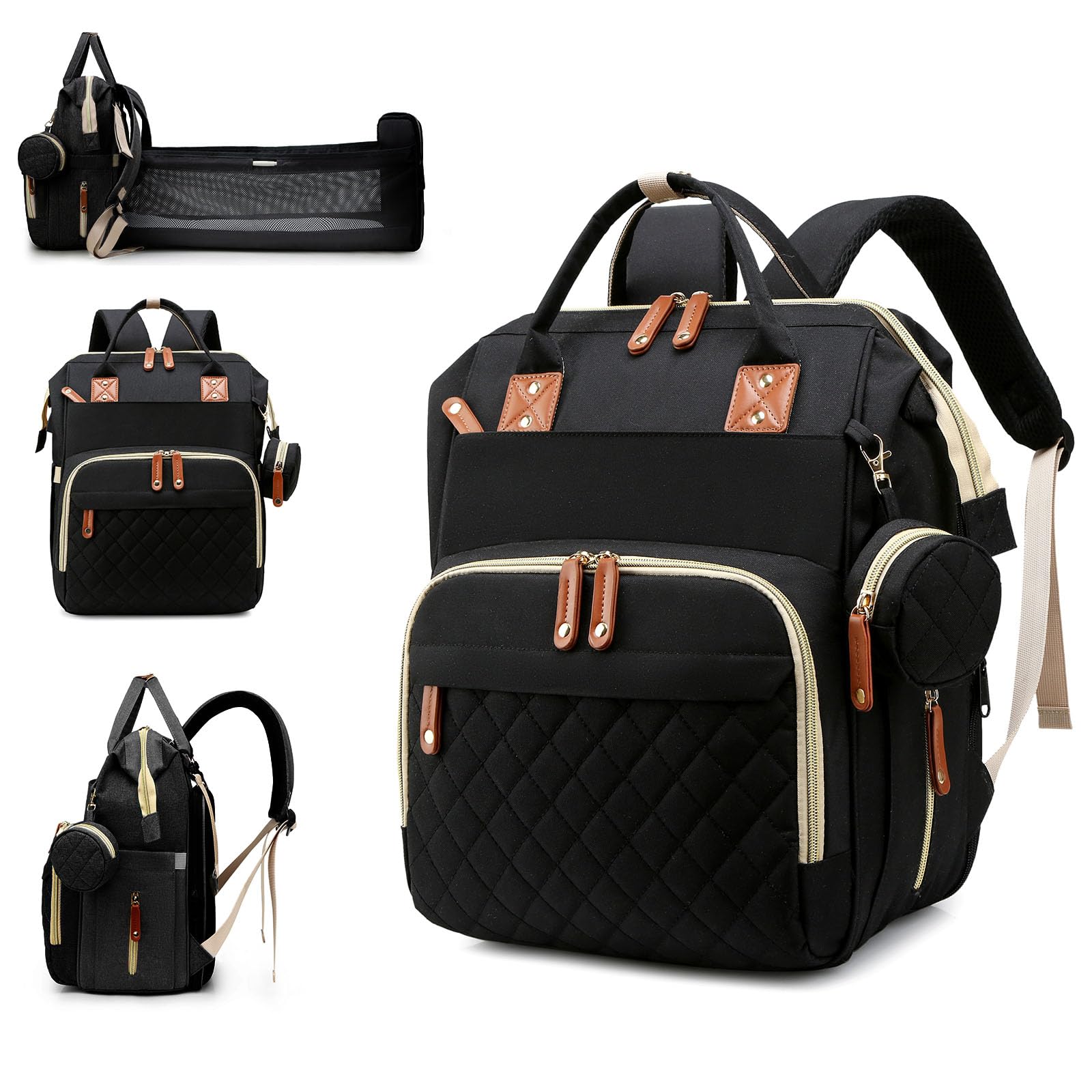 Awanhe baby diaper bag backpack with changing station for on-the-go diaper changes