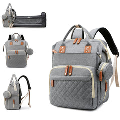 Awanhe diaper bag changing-station enables quick on-the-go diaper changes.