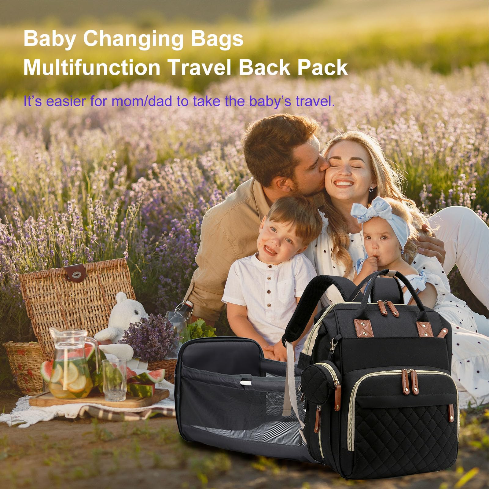 Awanhe front pocket with aluminum foil keeps bottles warm during feeding