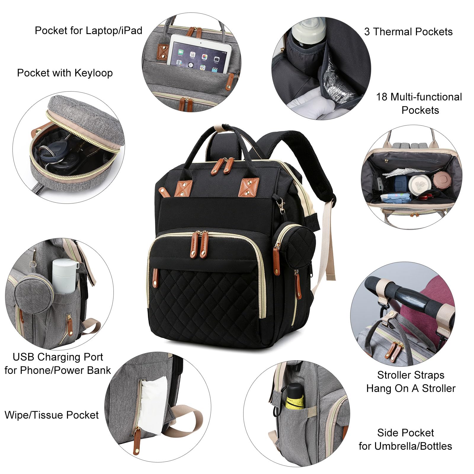 Awanhe waterproof fabric keeps contents dry and protected during weather and spills