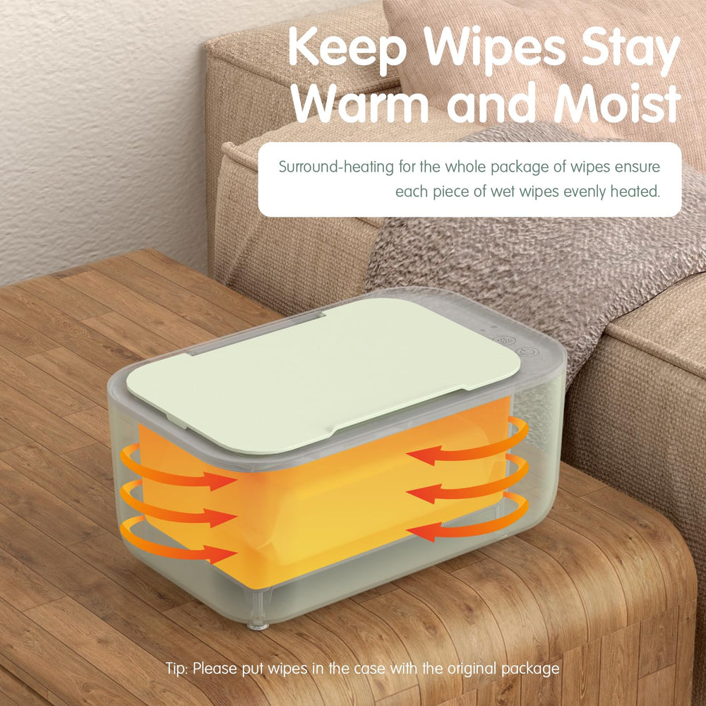 Awesmom Constant Warmth maintains ready warm wipes between changes