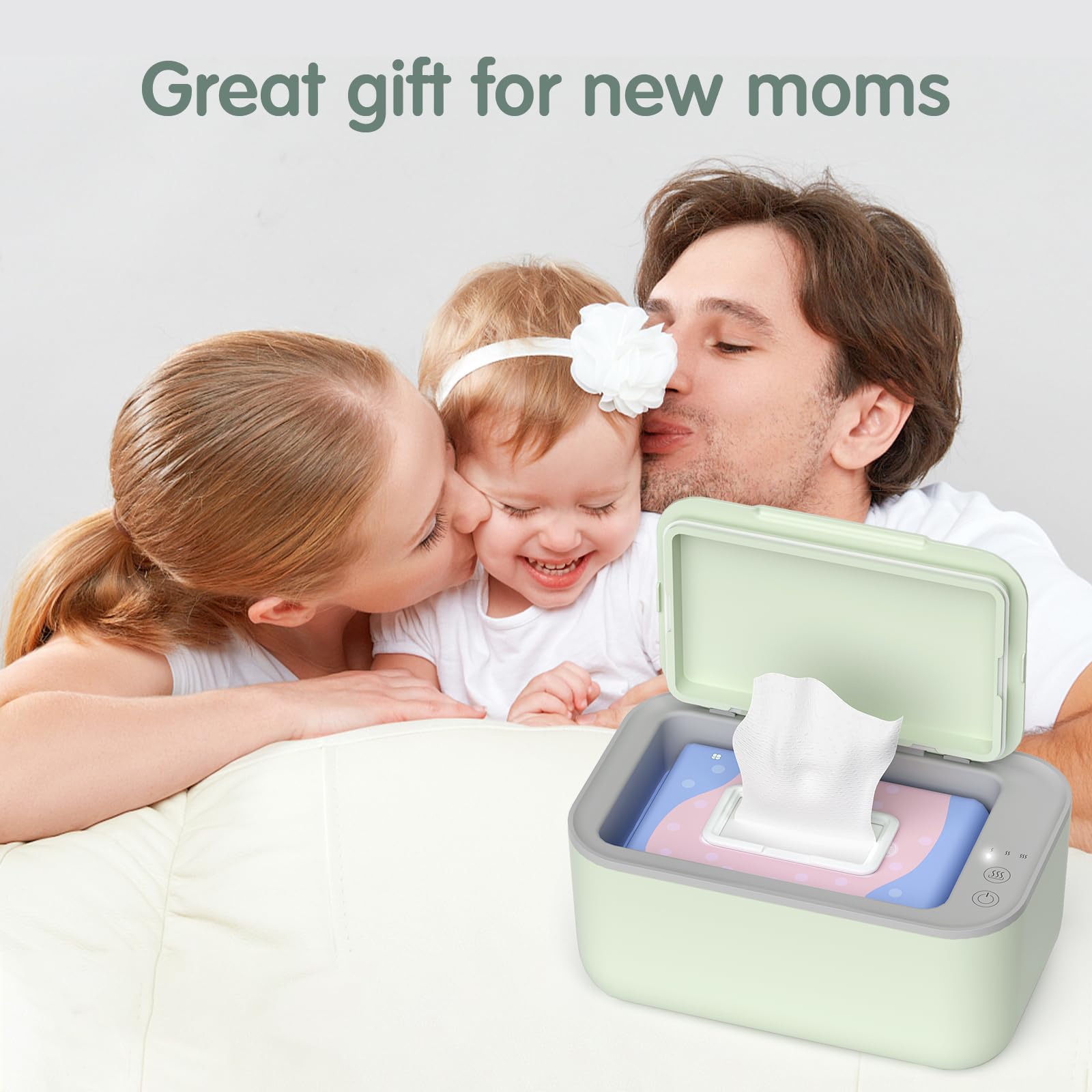 Awesmom Green color finish adds a friendly nursery touch