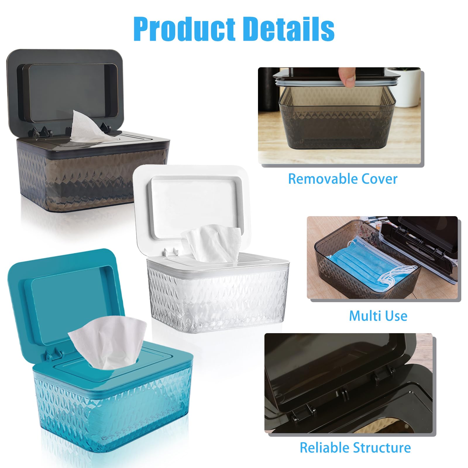 AWGOU wipes holder stable with non-slip feet during busy moments.