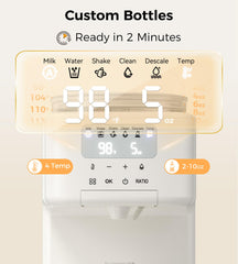 Axababy formula outlet dispensing detail emphasizes powder-dry separation for consistent bottle prep