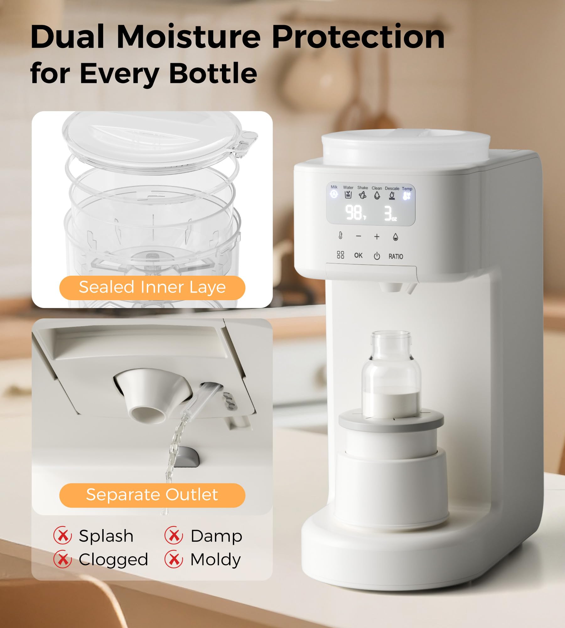 Axababy self-cleaning dishwasher-safe parts offer easy maintenance and peace of mind