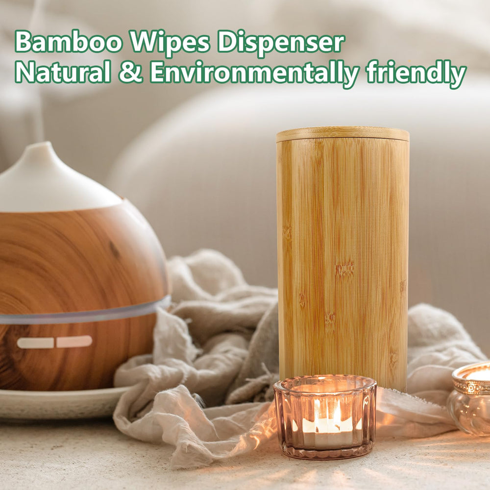 Axcoix Bamboo Wipes Dispenser stylish design adds natural elegance to any room