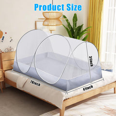 Axcoix foldable mosquito net-disc compact folded-size fits backpack.