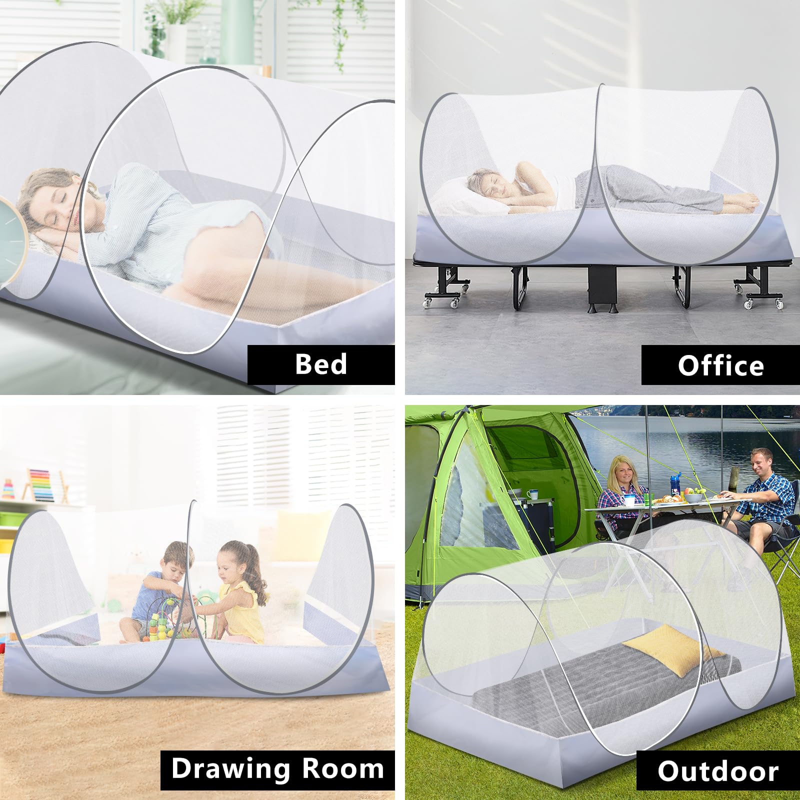 Axcoix removable-mosquito-net suitable for camping, home, and travel needs.