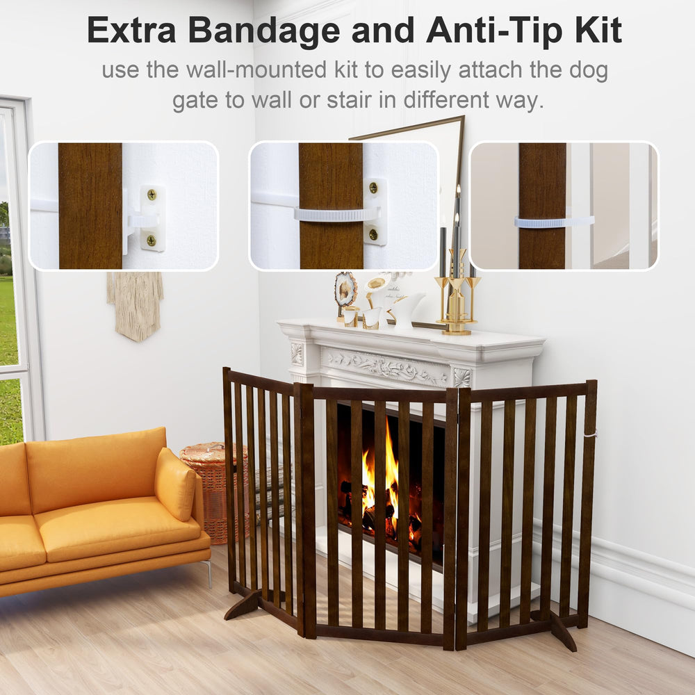 Axeman freestanding gate with two support feet for stability.