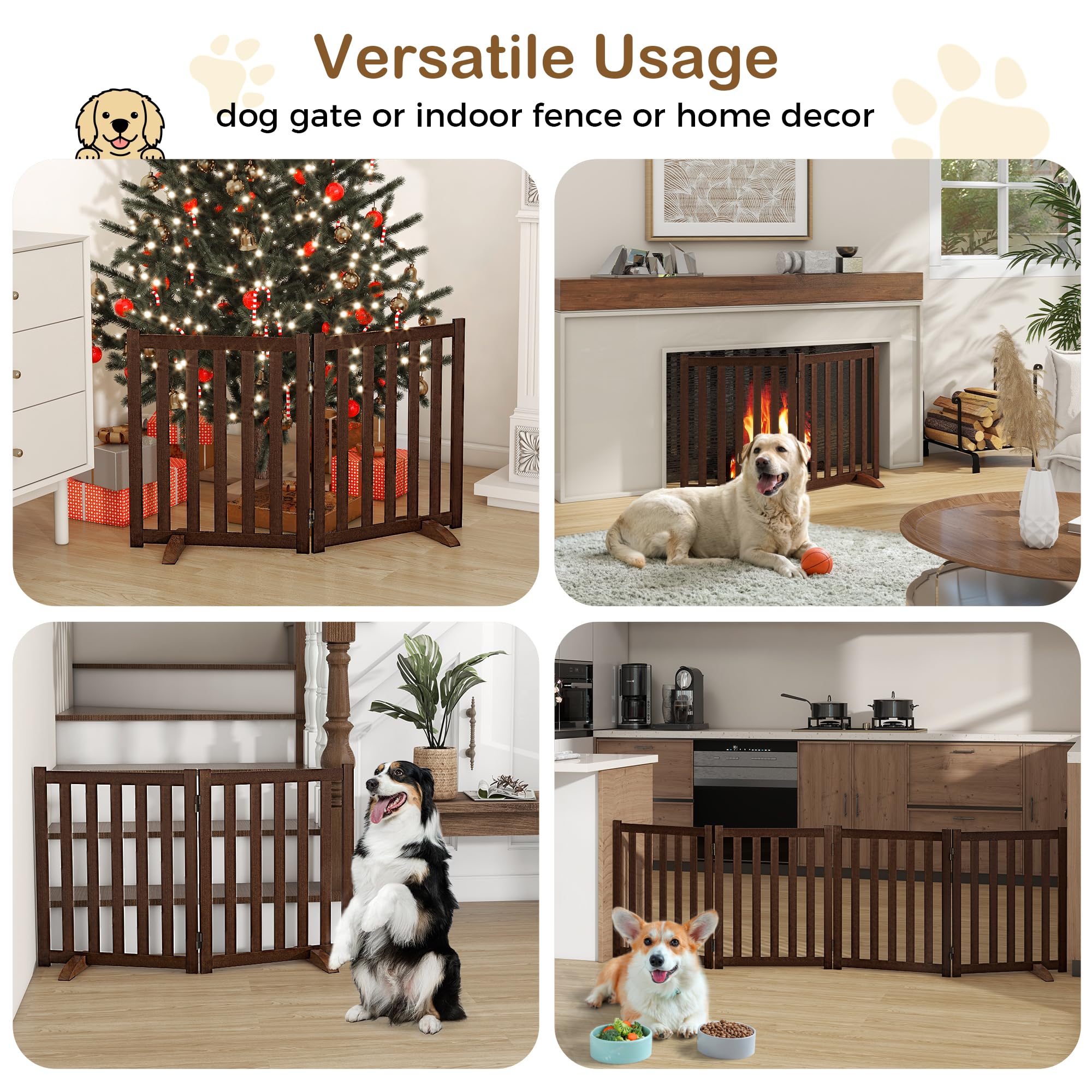 Axeman multi-panel gate configurations show customizable layouts for rooms.