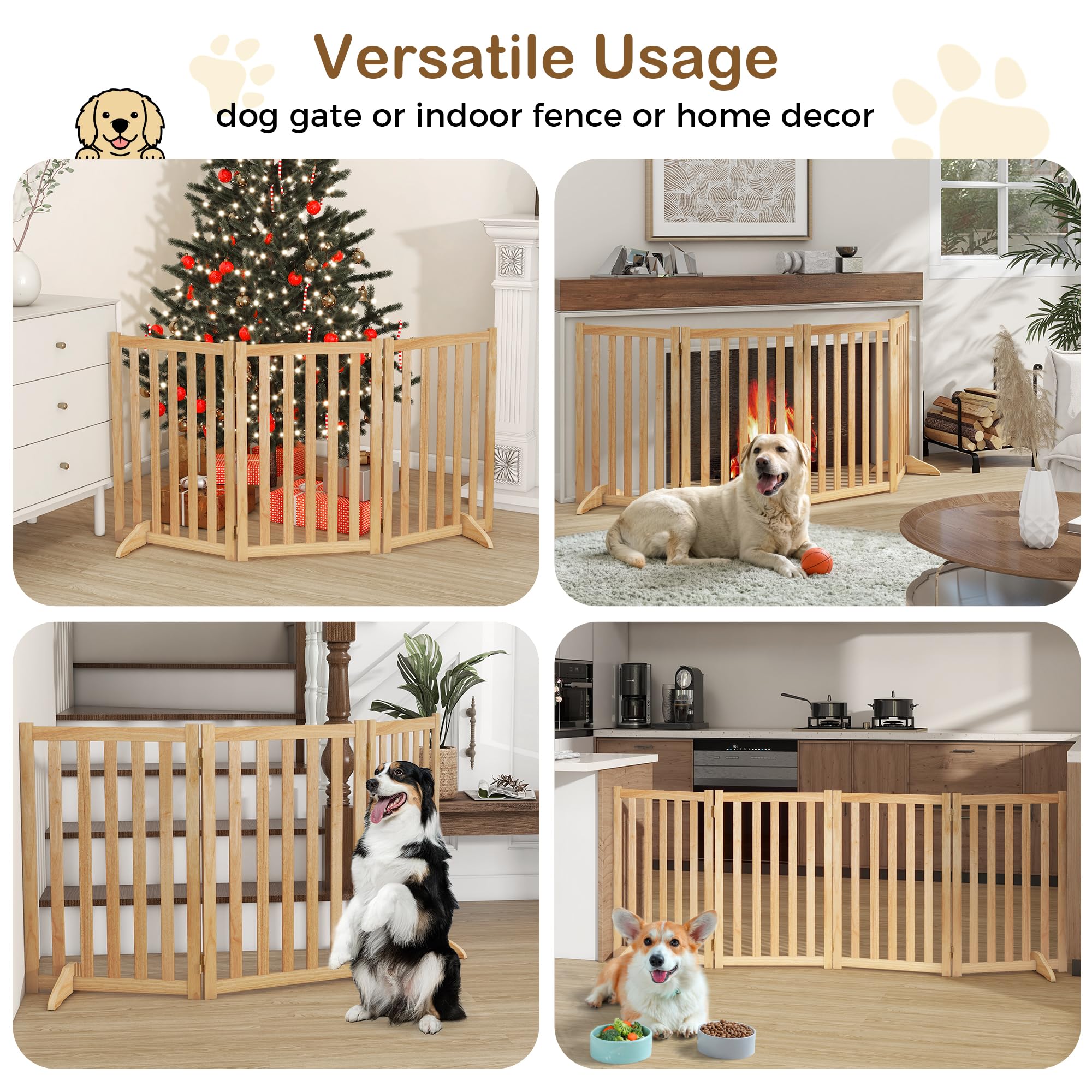 Axeman pet-gate-4-panel-configuration lets you shape a cozy boundary in any room.