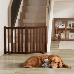 Axeman pet gate extended to 40 inches demonstrates flexible doorway blocking.