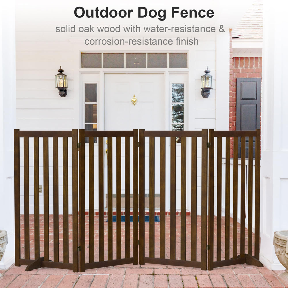 Axeman gate with rubber pads protects floors while guiding pets