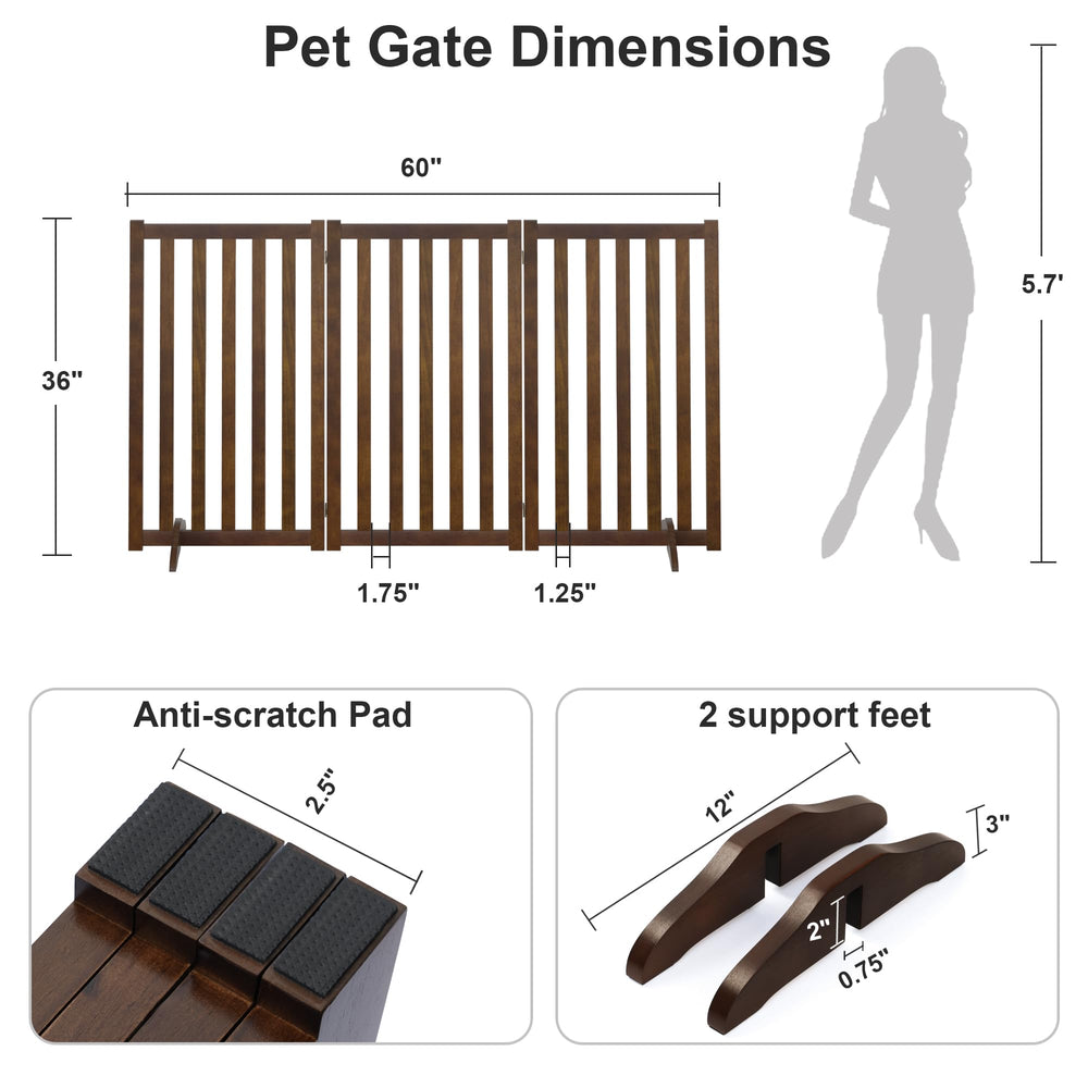 Axeman solid wood walnut gate with durable build.