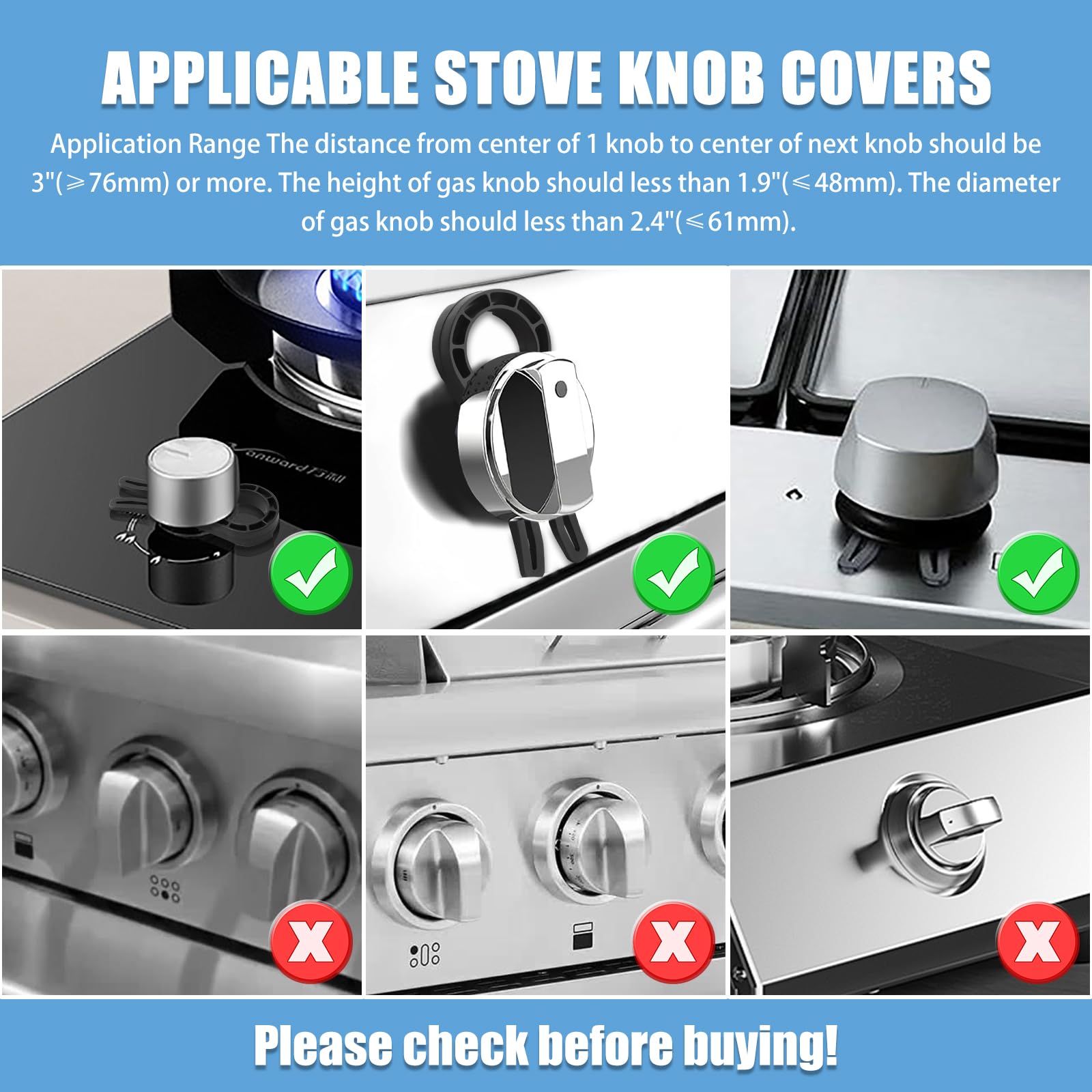 Axfvd gas stove knob cover closeup highlights sturdy construction.