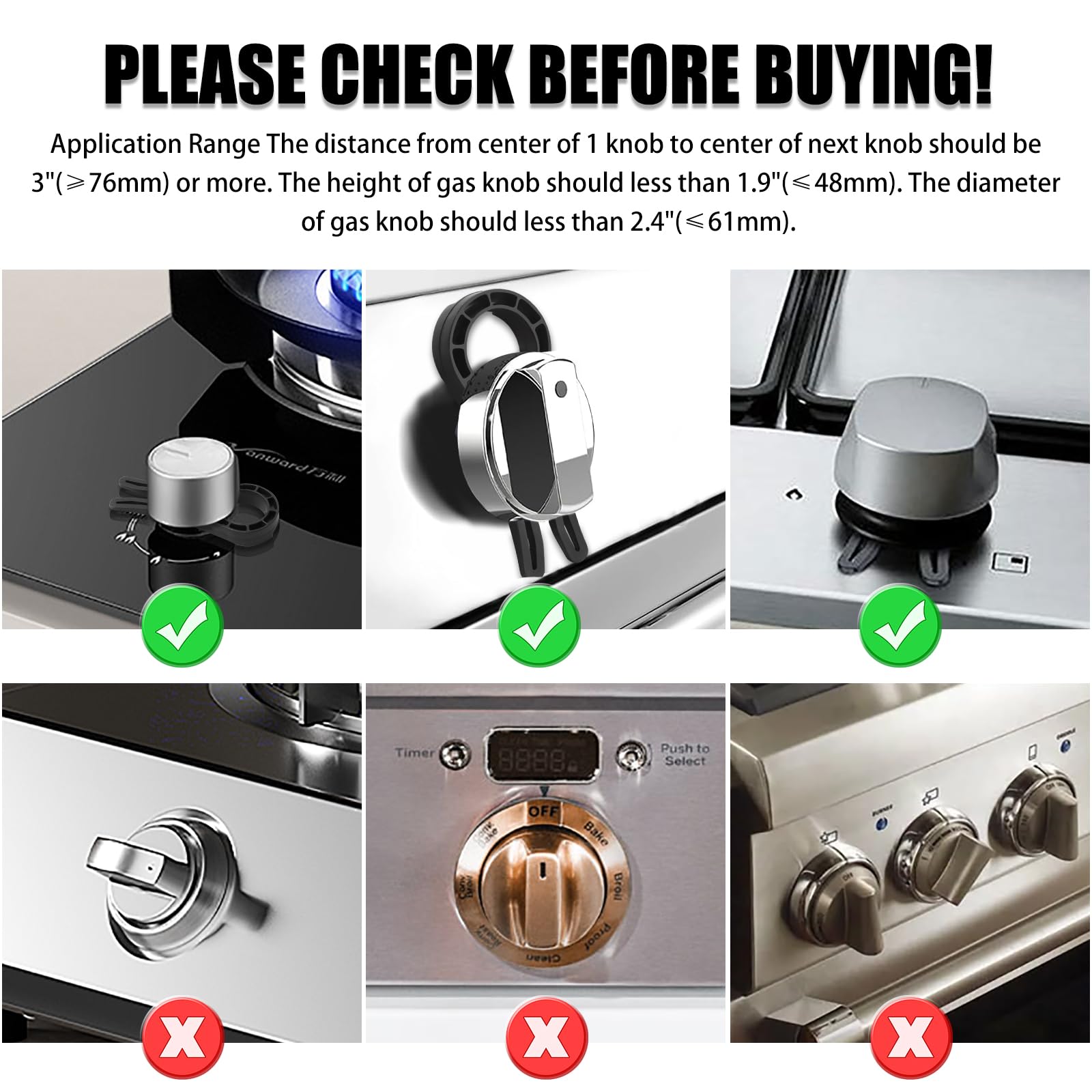 Axfvd gas stove knob-locks installed to prevent accidental turning