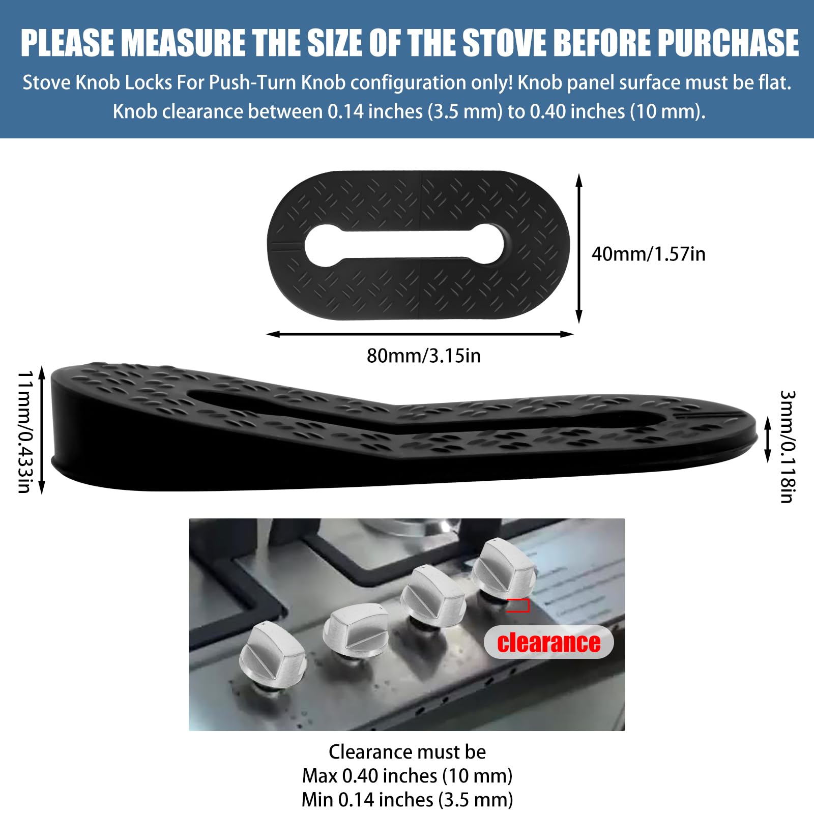 Axfvd silicone stove knob locks installation step shows tool-free secure fitting.