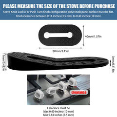 Axfvd silicone stove knob locks installation step shows tool-free secure fitting.
