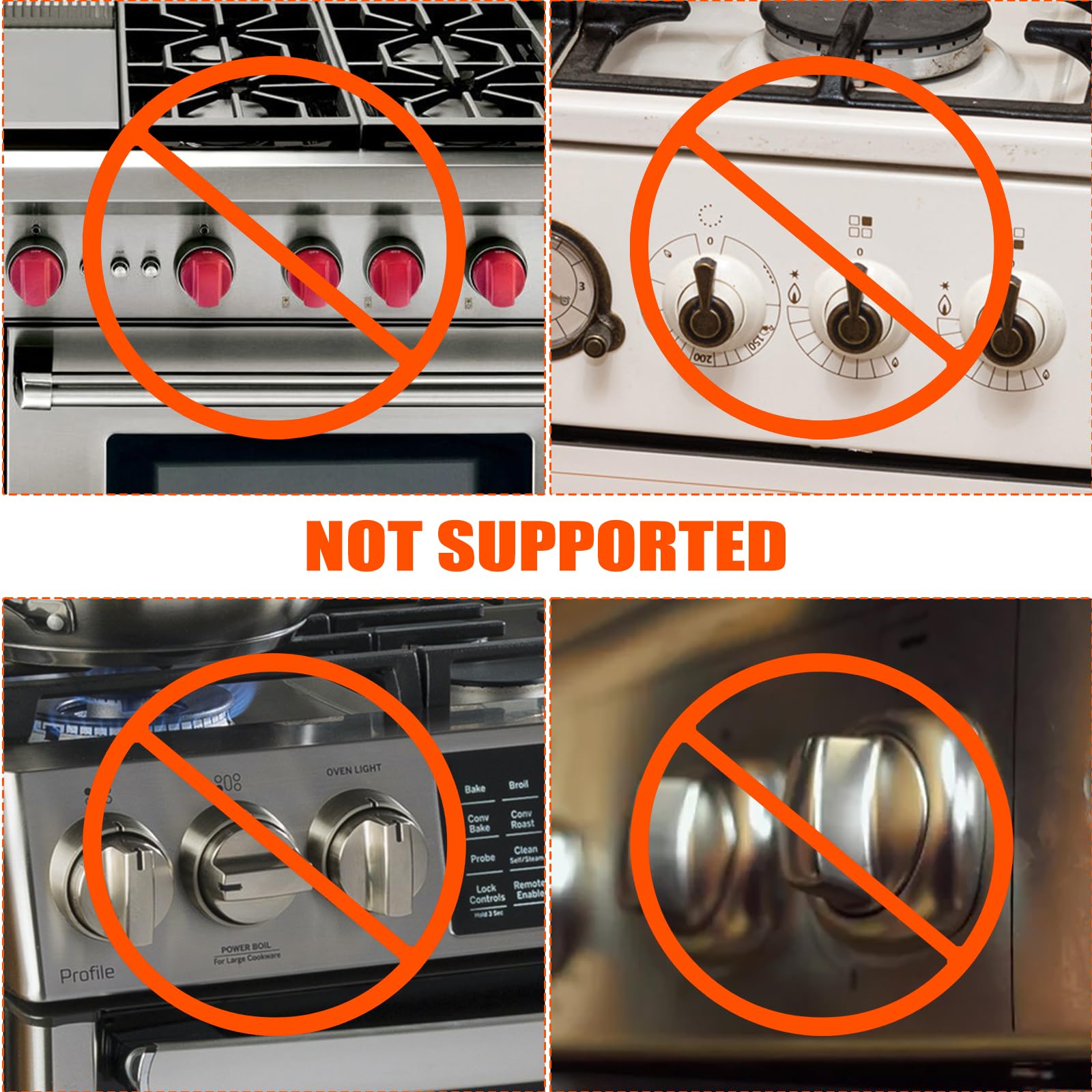 Axfvd stove knob covers demonstrates easy access when needed