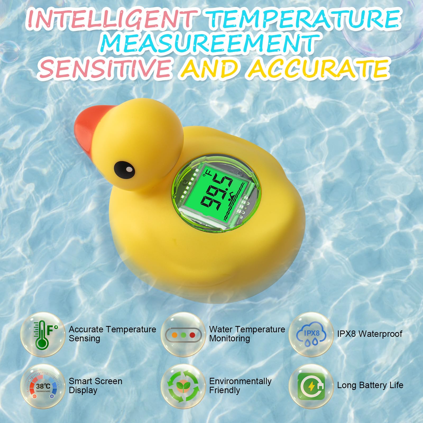 AXHHTVCGY backlit display helps quick temperature checks in dim bathrooms.