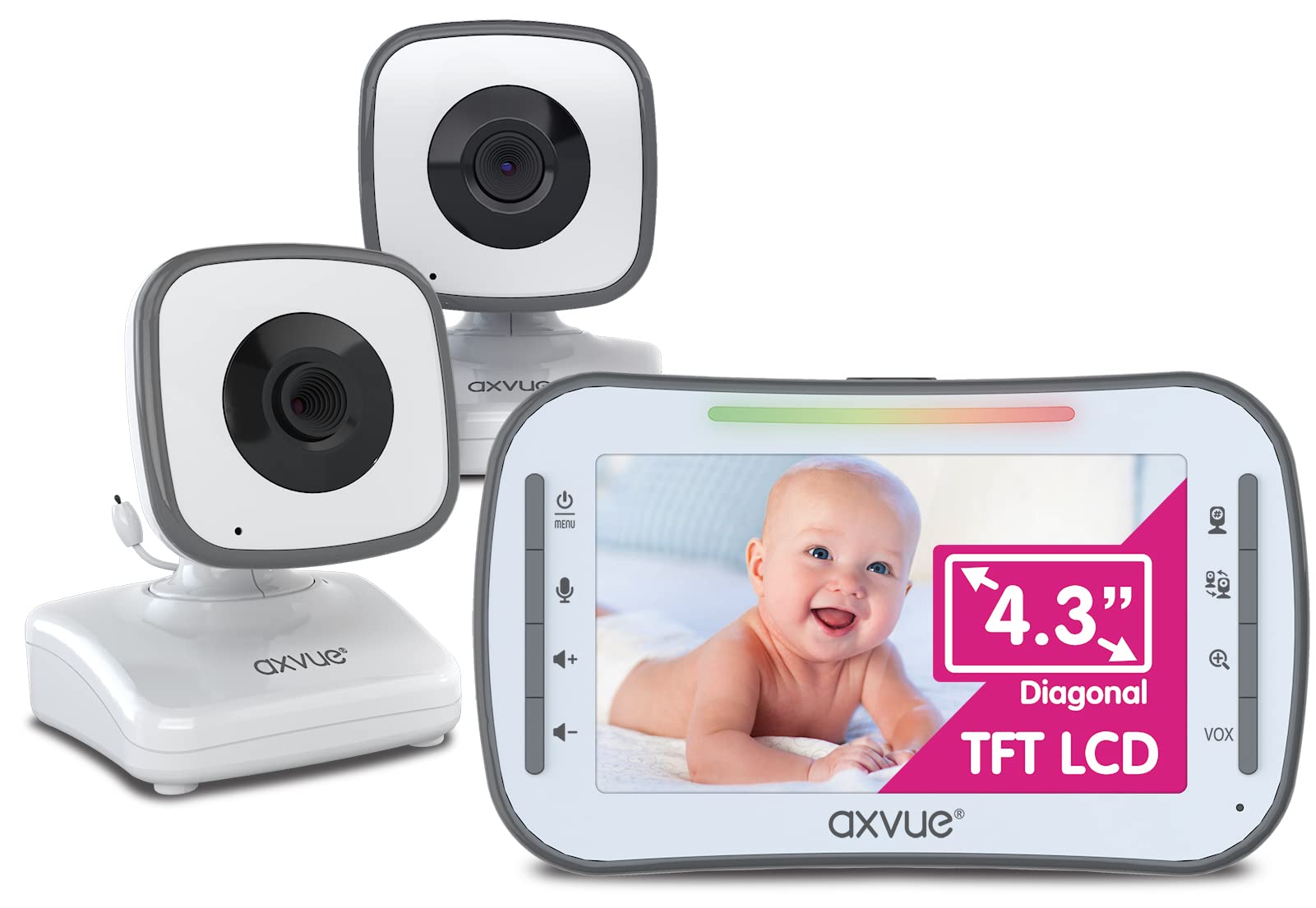 Axvue temperature monitor shows room conditions for comfortable sleep environments.