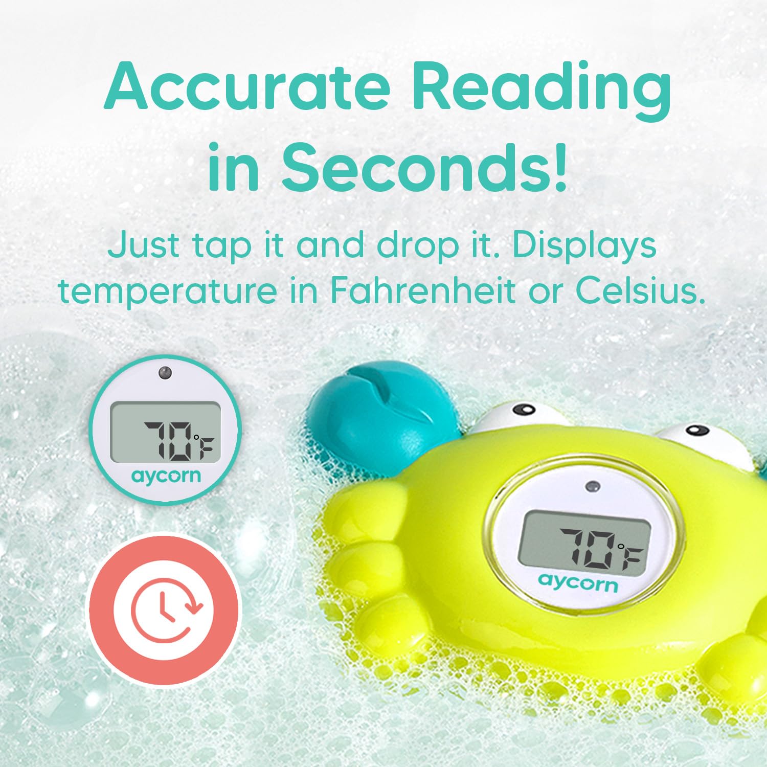 Aycorn thermometer delivers fast readings in under one second for busy routines.