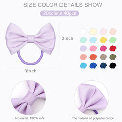 Ayesha 3-inch bows closeup showing vivid colors and elastic detail for secure styling.