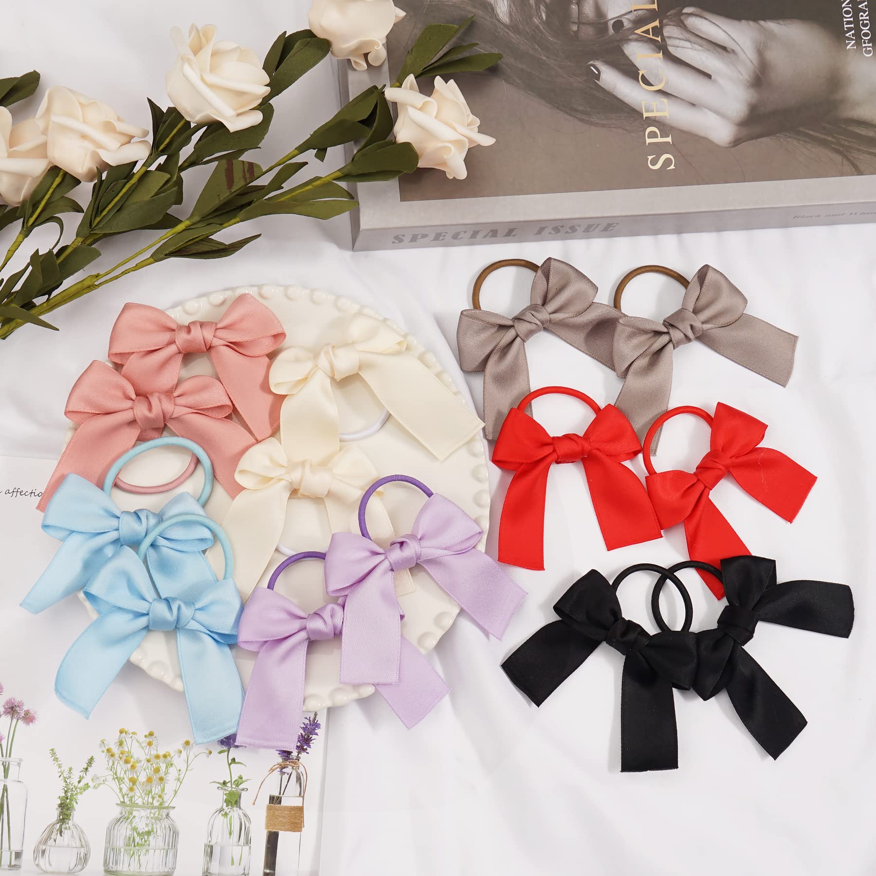 Ayesha bows hair ties gift-ready 14pc set