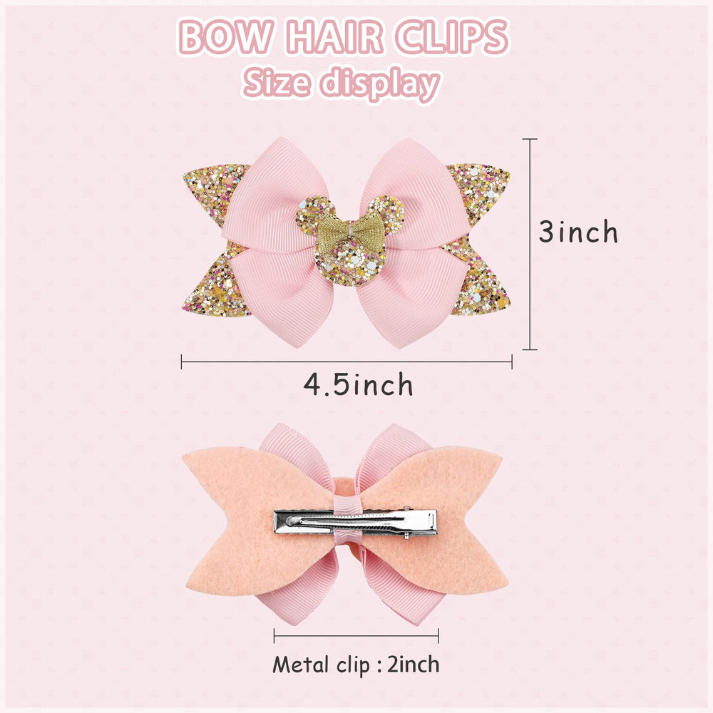 Ayesha polka-dot glitter bows add sparkle to any dress-up moment.