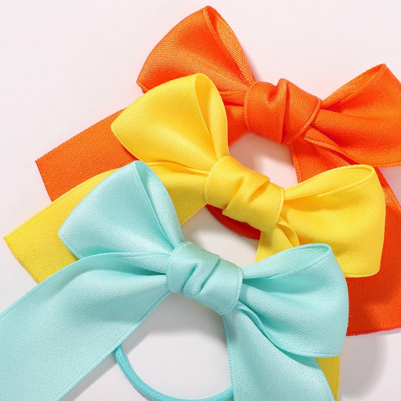 Ayesha Ribbon Bows Hair Ties color variety enables easy mix-and-match outfits.