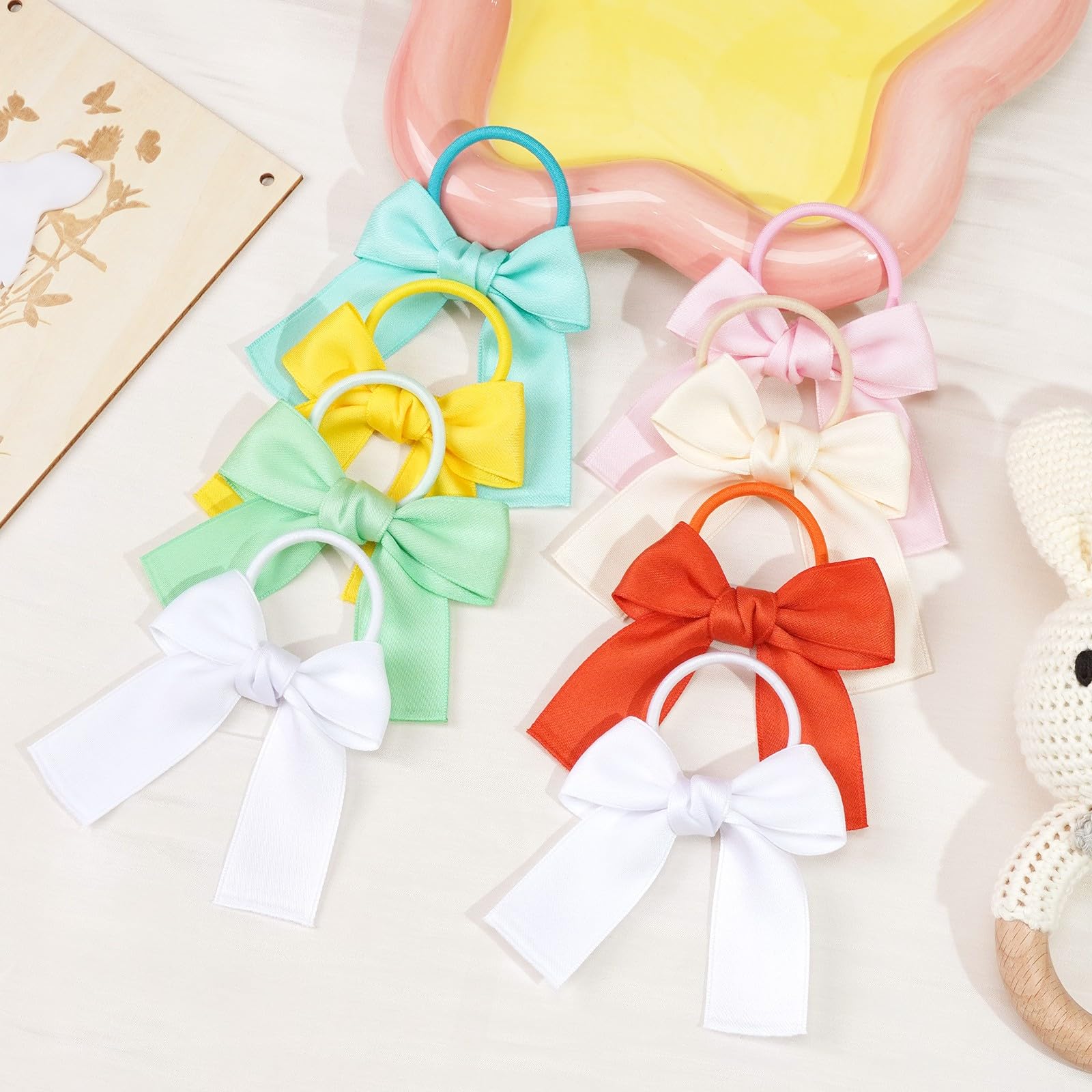 Ayesha Toddler Bows close-up highlights soft material and gentle grip.