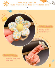 Ayesha blue flower hair ties suit active days with comfortable stretch