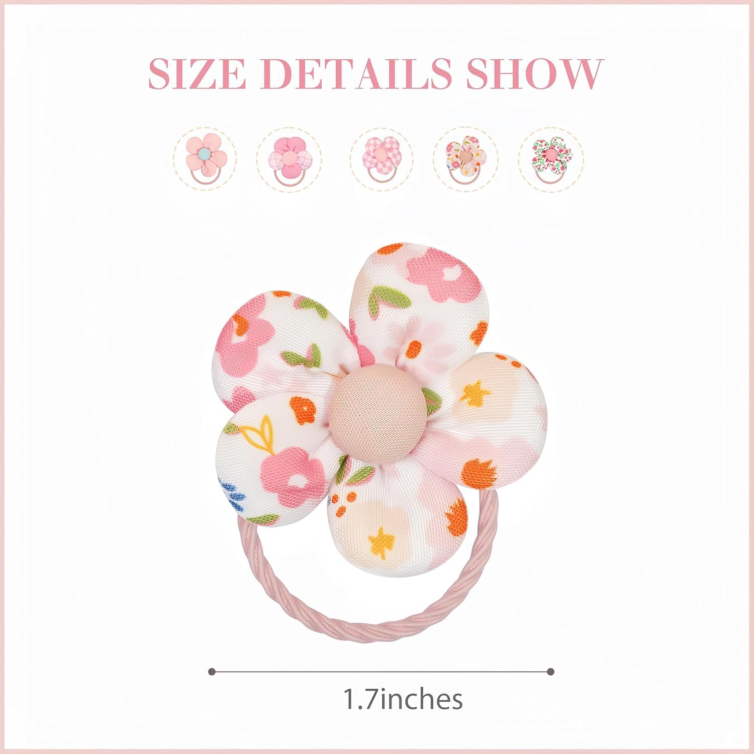 Ayesha multi-flower scrunchies pair with outfits for easy daily styling