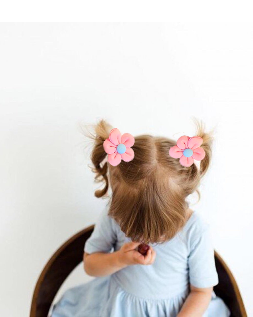 Ayesha toddler hair ties yellow flower scrunchie adds bright outfit accents