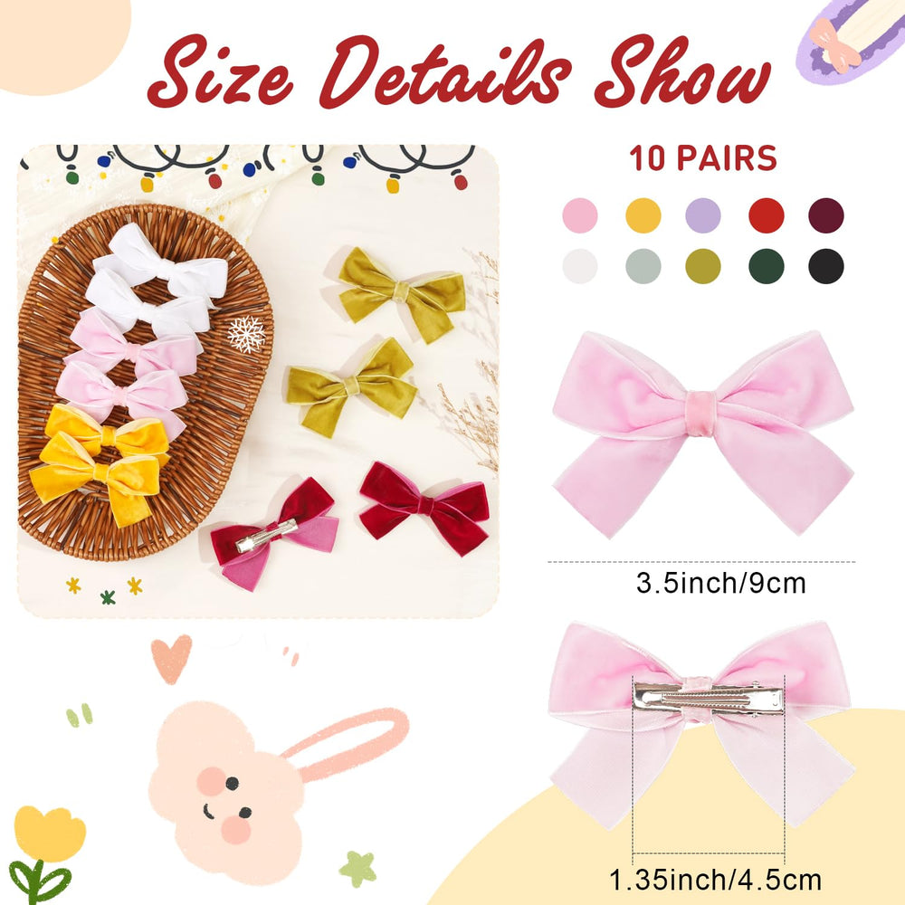 Ayesha velvet bow pack includes 20pcs for mix-and-match looks.