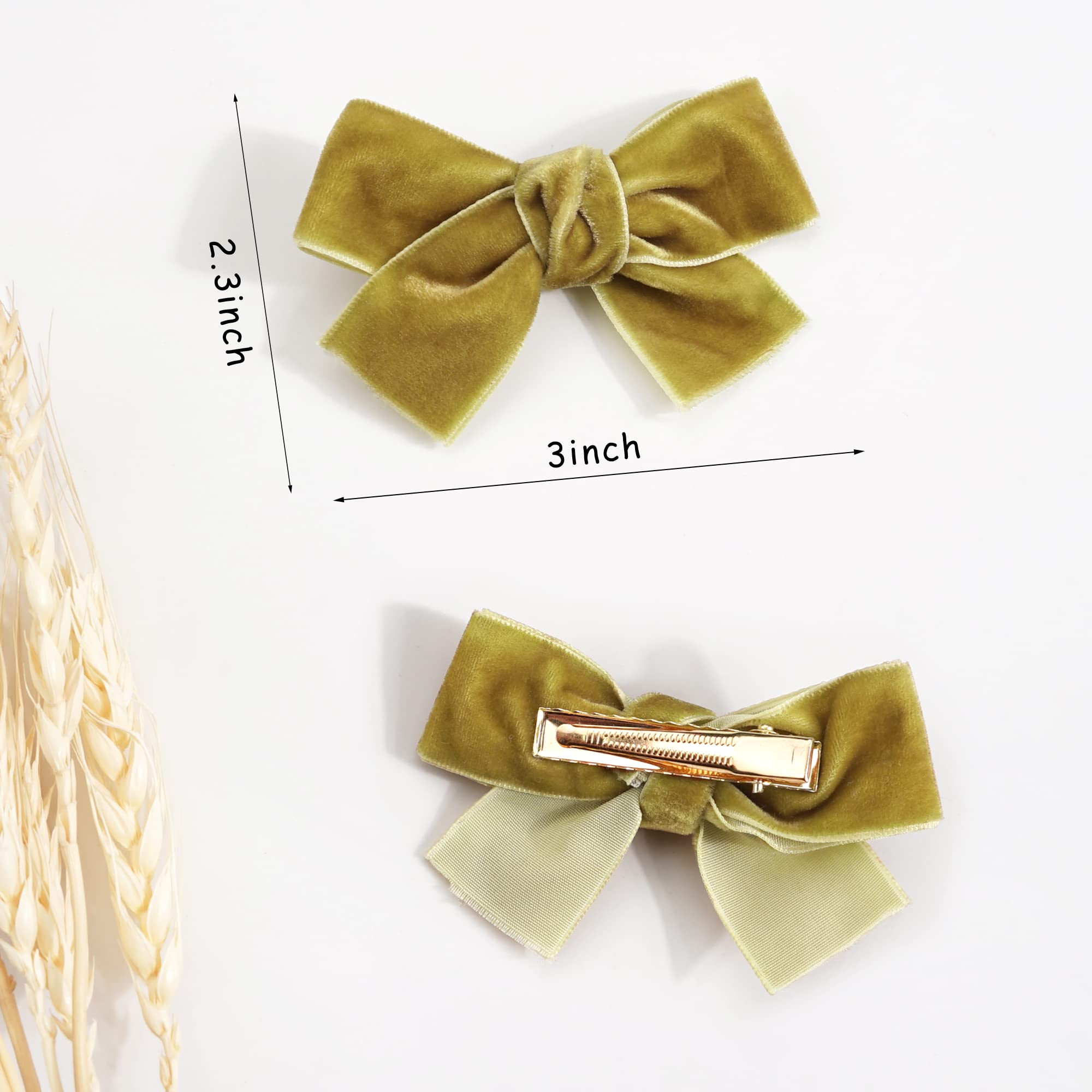Ayesha Velvet Bow pair demonstrating right-and-left orientation for versatile styling.