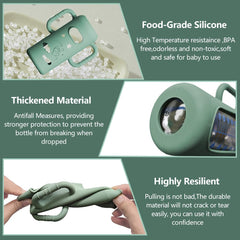 AYHIT dishwasher-safe silicone sleeve for easy cleaning of Dr. Brown's bottles.