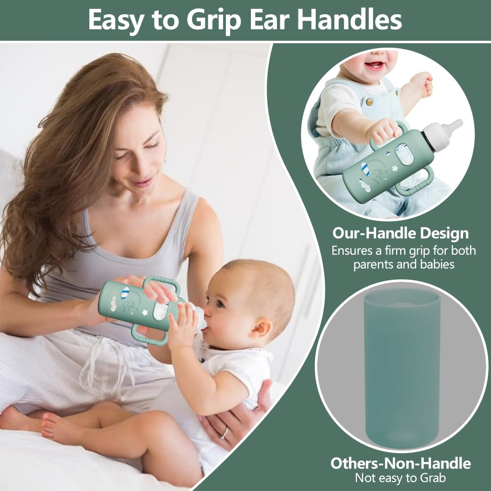 AYHIT non-slip silicone sleeve offers secure grip and heat insulation for bottles.