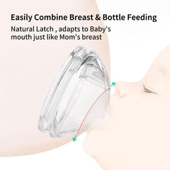 Aynmer medium-flow nipple supports natural latch and smoother bottle feeding.