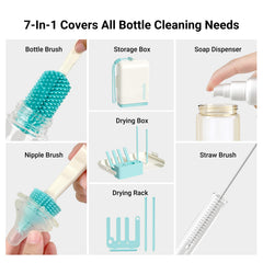 Aynmer nipple brush cleaner designed for precise nipple and part cleaning